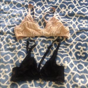 Two Victoria Secret Bralettes, Large